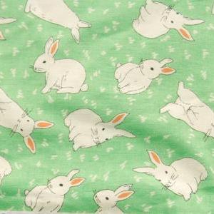 Scandinavian Vintage Rabbit Design Fabric