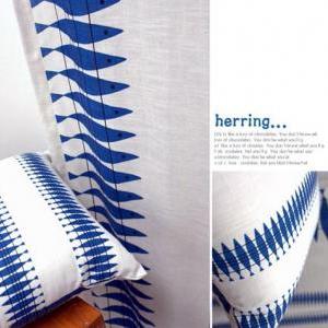 Scandinavian Vintage Herring Design Fabric Retro..