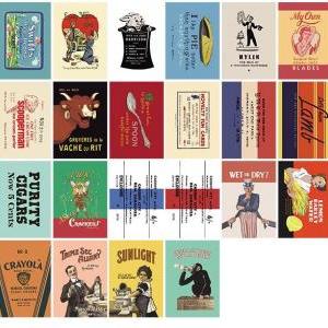 Label Sticker Pack - Vintage (52 Pieces Package)